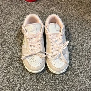 Nike Blush and White Low-Top Sneakers